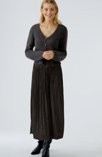 Espresso Crinkled Satin Touch Maxi Skirt