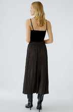 Espresso Crinkled Satin Touch Maxi Skirt