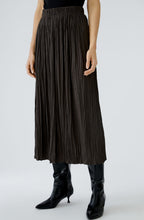 Espresso Crinkled Satin Touch Maxi Skirt