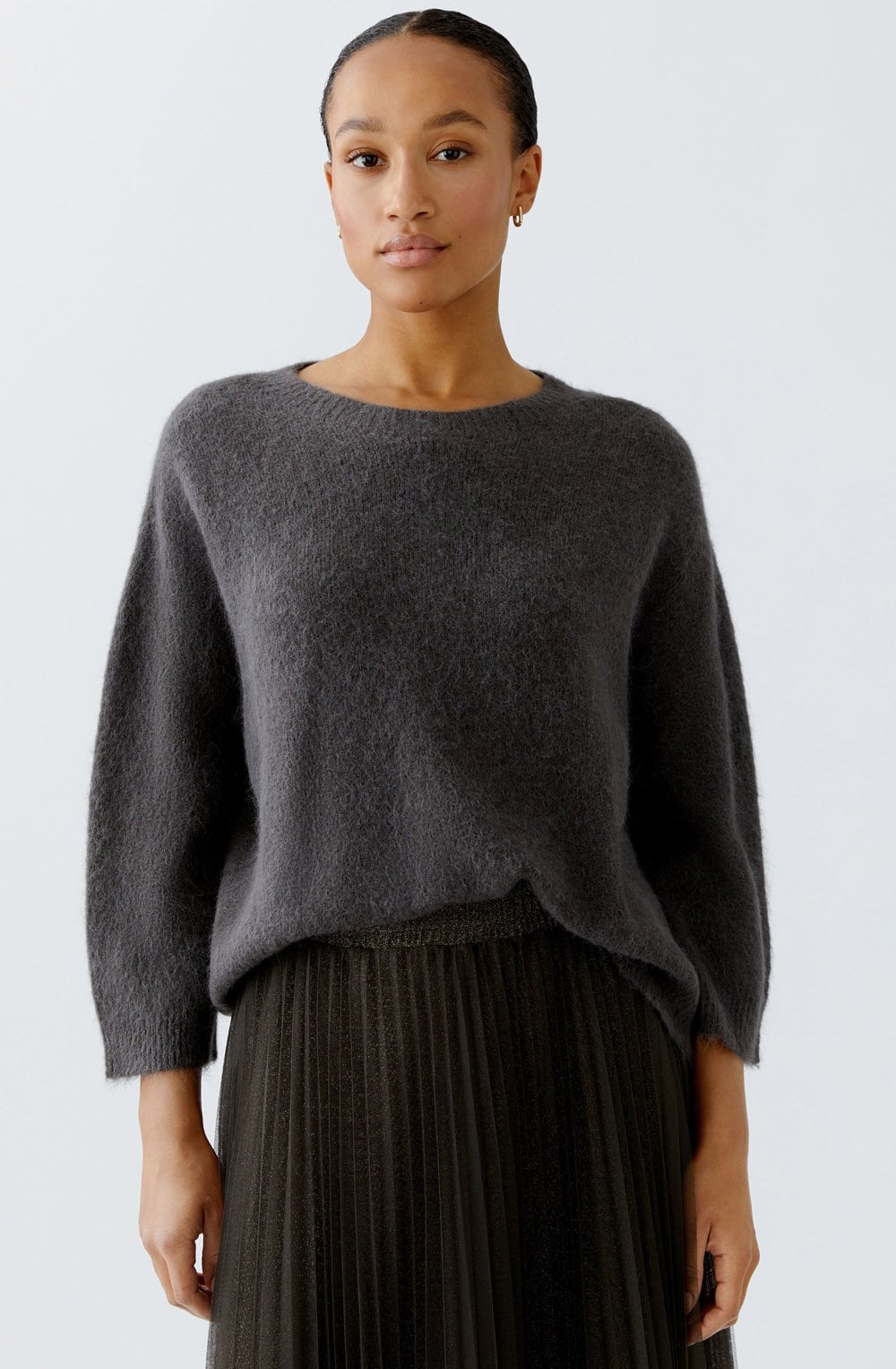Espresso Grey Seamless Relaxed Jumper