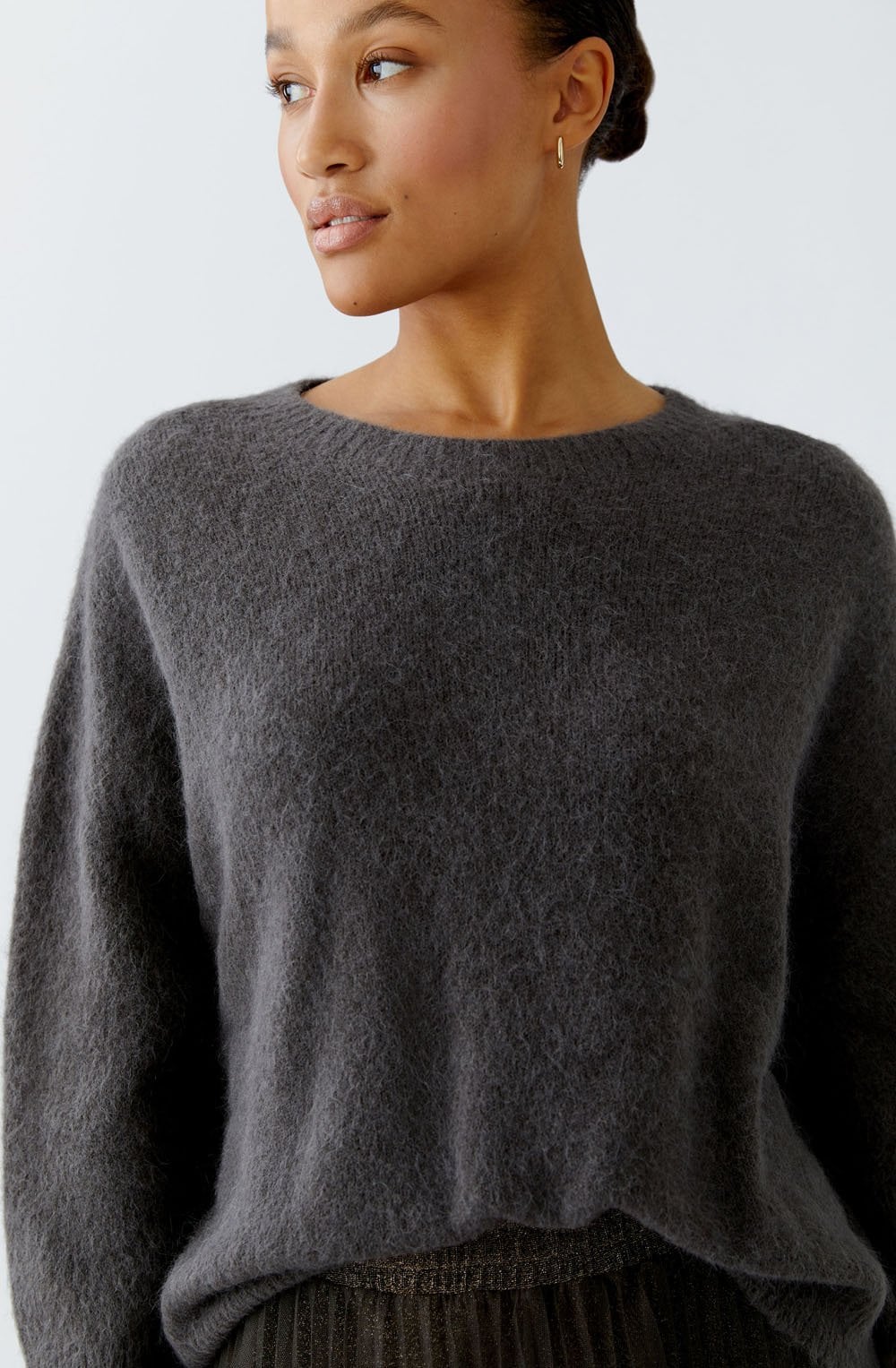 Espresso Grey Seamless Relaxed Jumper