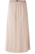 Feather Grey Satin Midi Skirt
