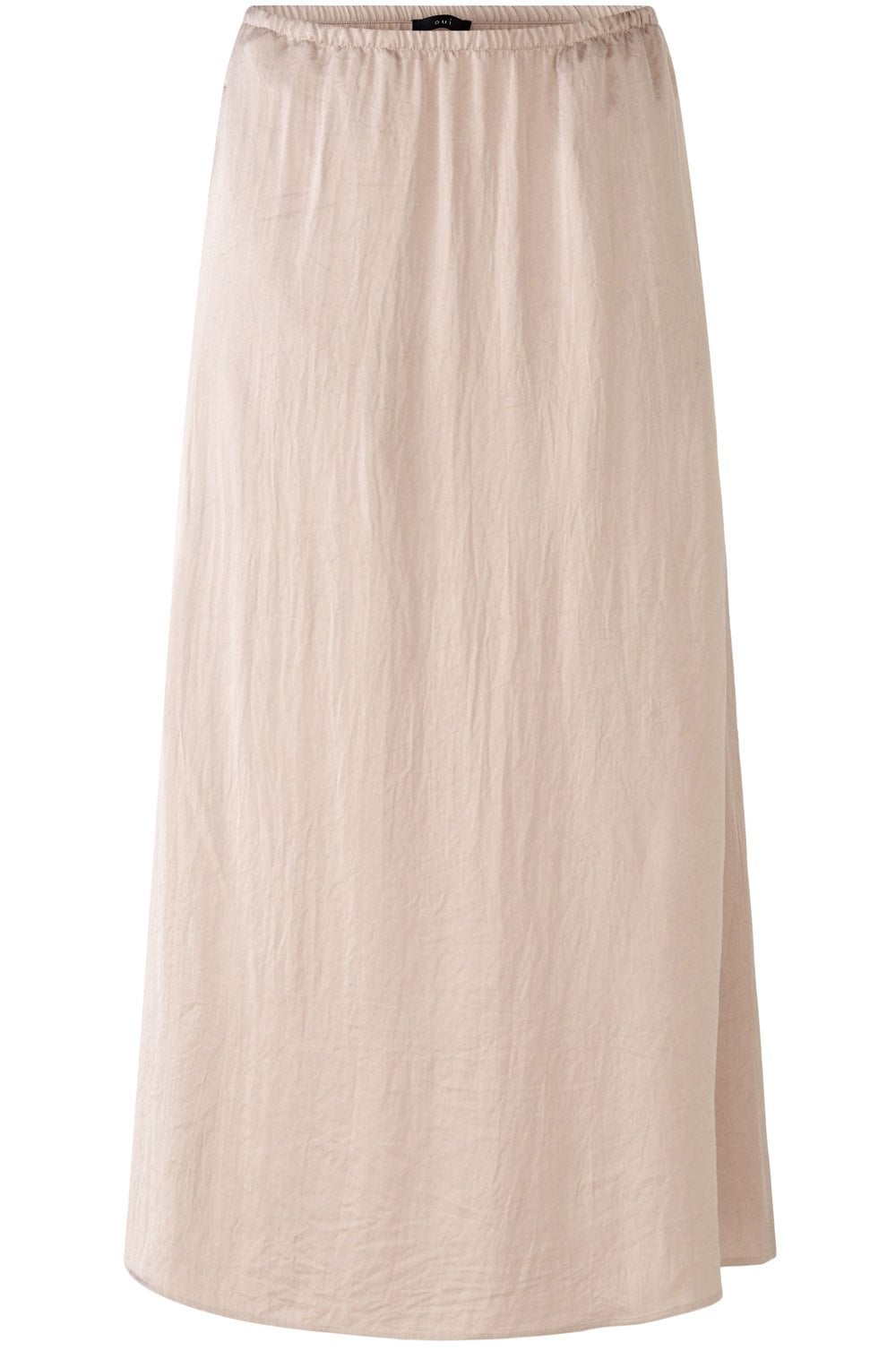 Feather Grey Satin Midi Skirt