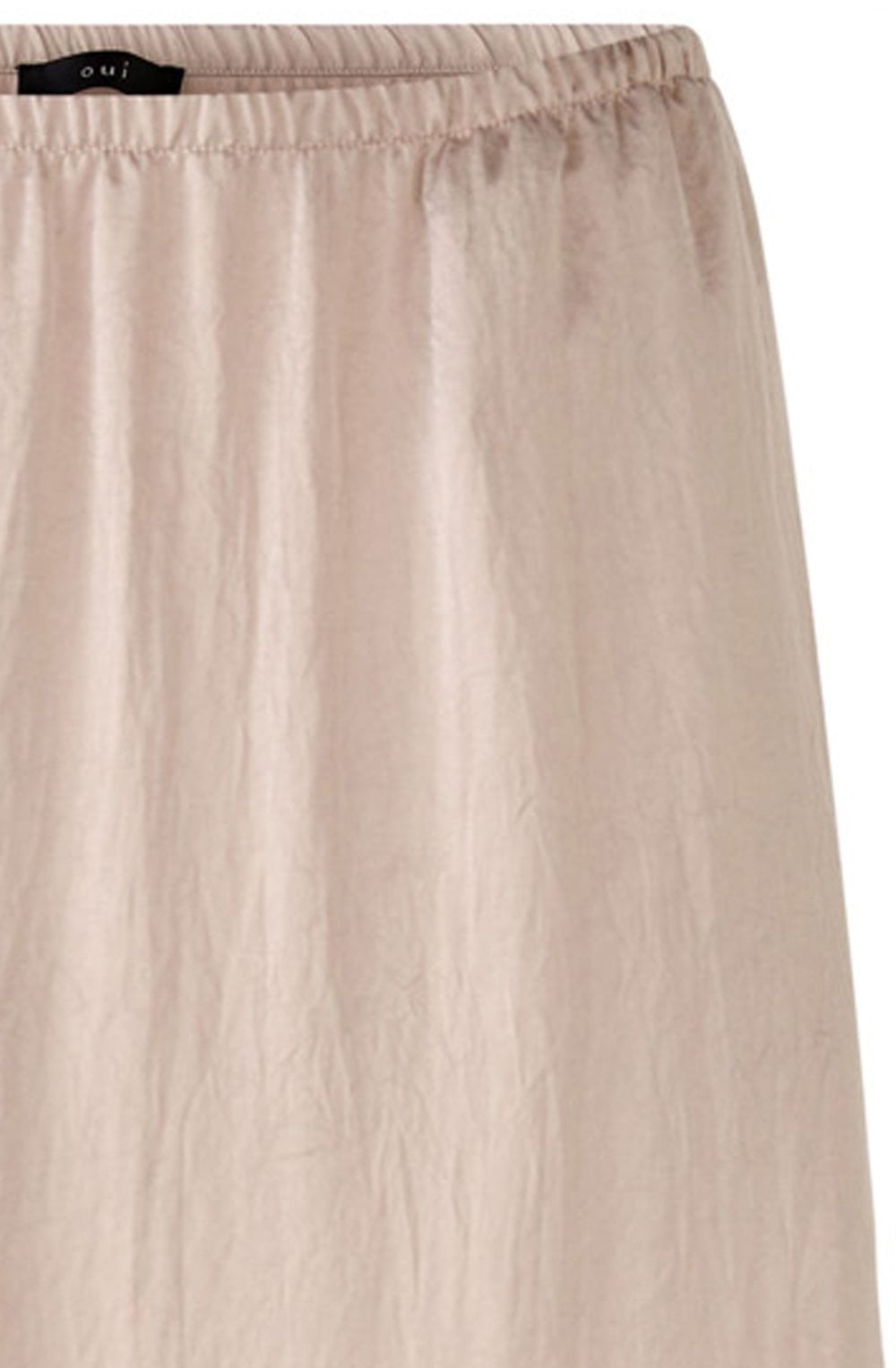 Feather Grey Satin Midi Skirt