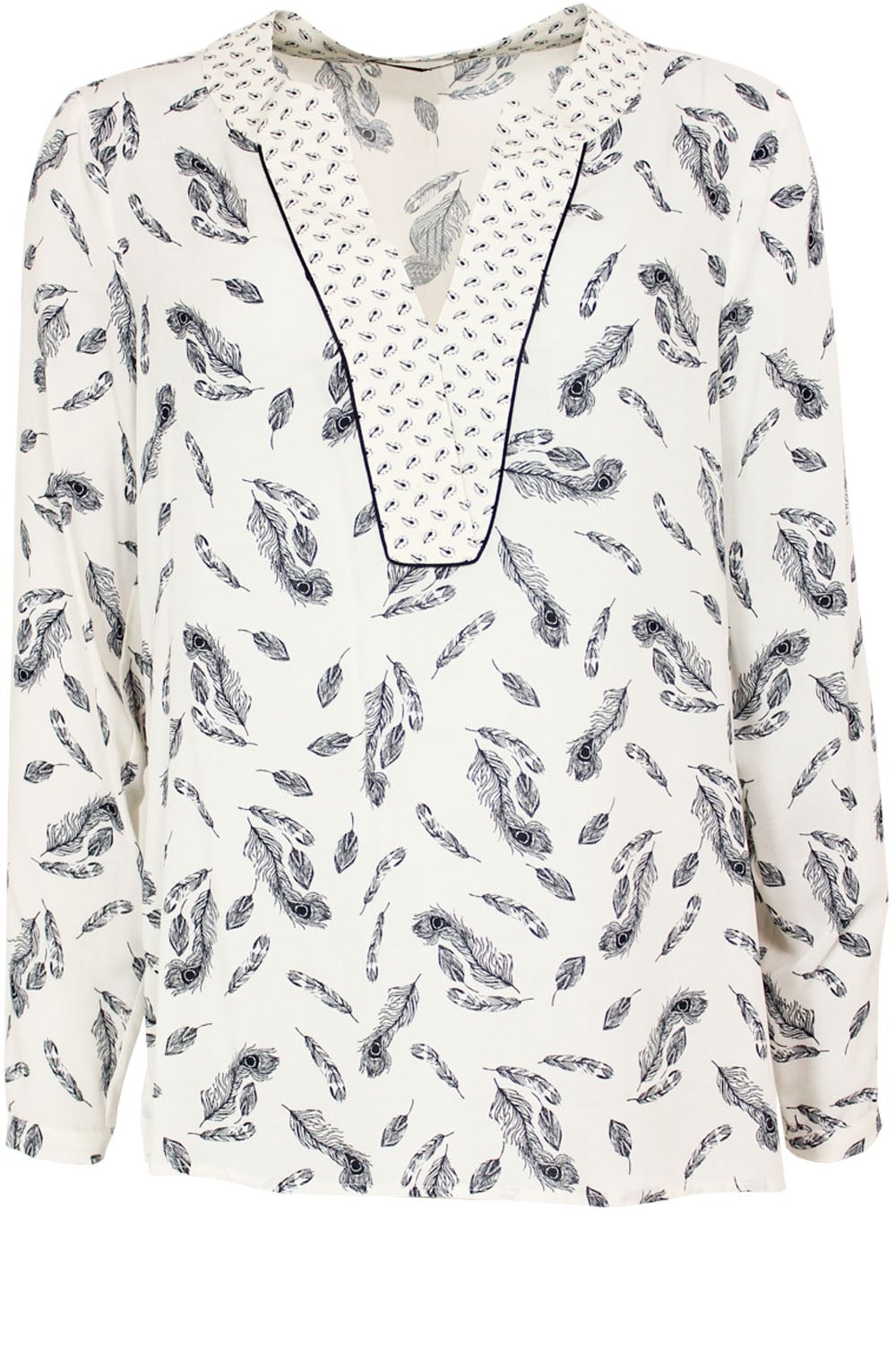 Feather Print Blouse