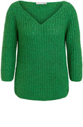 Fern Green Woven Knit Jumper