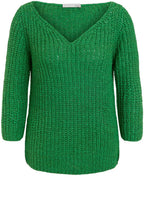 Fern Green Woven Knit Jumper
