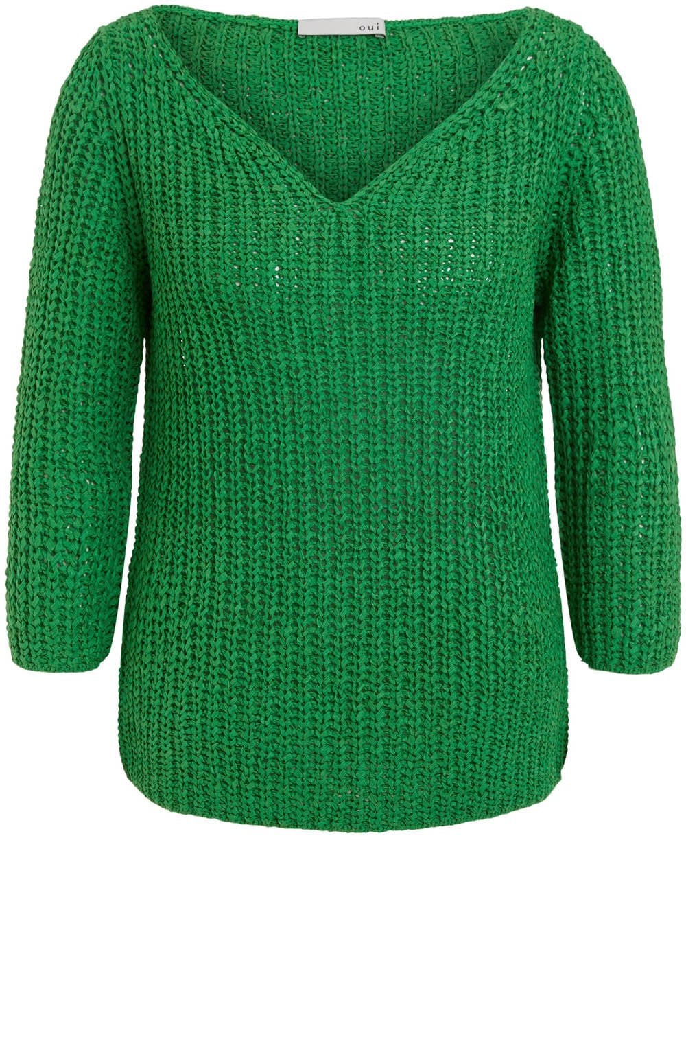 Fern Green Woven Knit Jumper