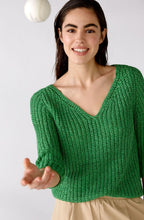 Fern Green Woven Knit Jumper