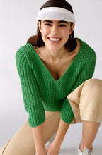 Fern Green Woven Knit Jumper