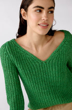 Fern Green Woven Knit Jumper