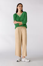 Fern Green Woven Knit Jumper