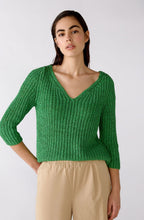 Fern Green Woven Knit Jumper