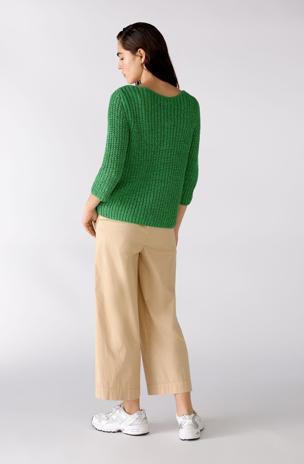 Fern Green Woven Knit Jumper