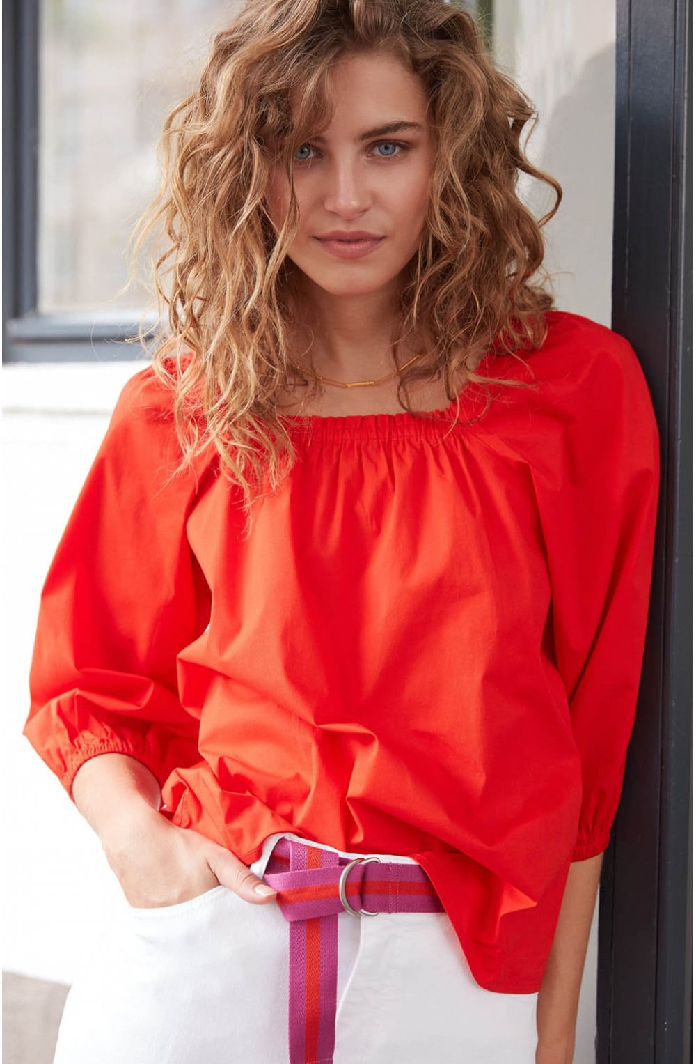 Fiery Red Blouse