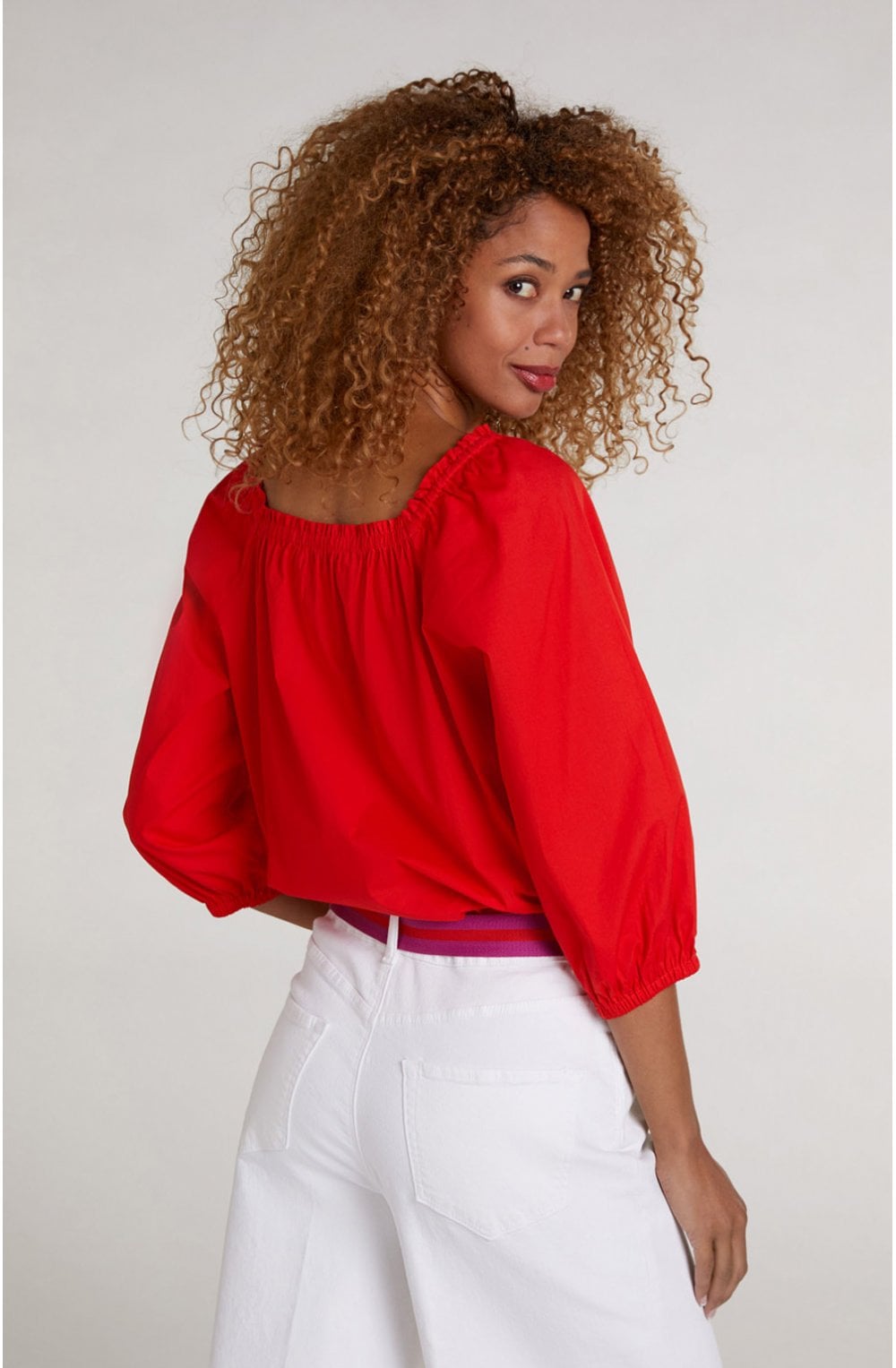 Fiery Red Blouse