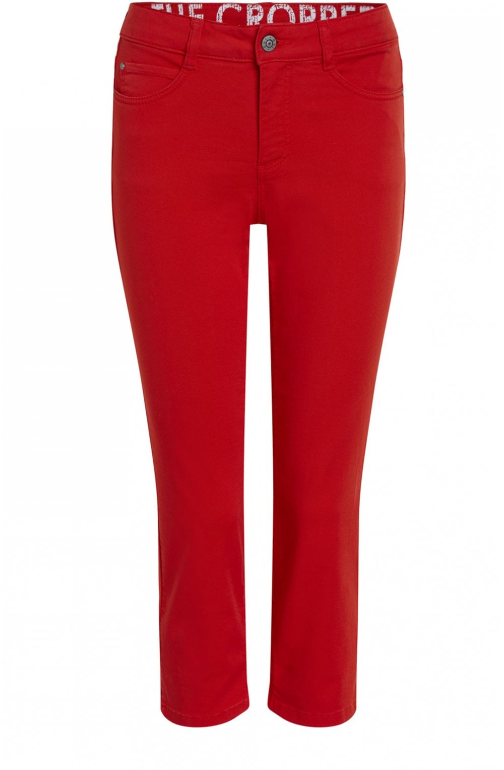 Fiery Red Cropped Trousers