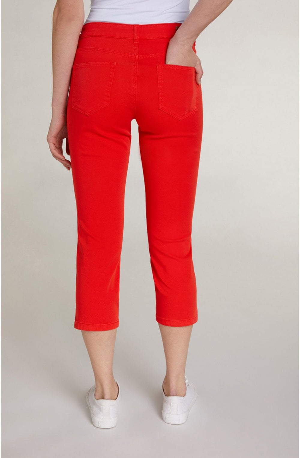 Fiery Red Cropped Trousers