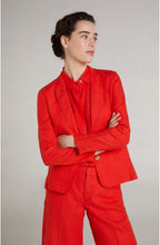 Fiery Red Linen Jacket