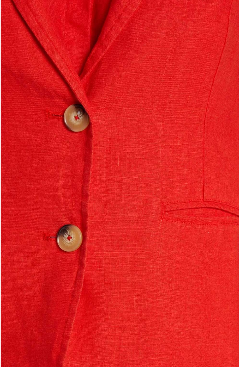 Fiery Red Linen Jacket