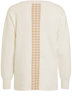 Fine Knit Jumper with Delicate Checked Back Design