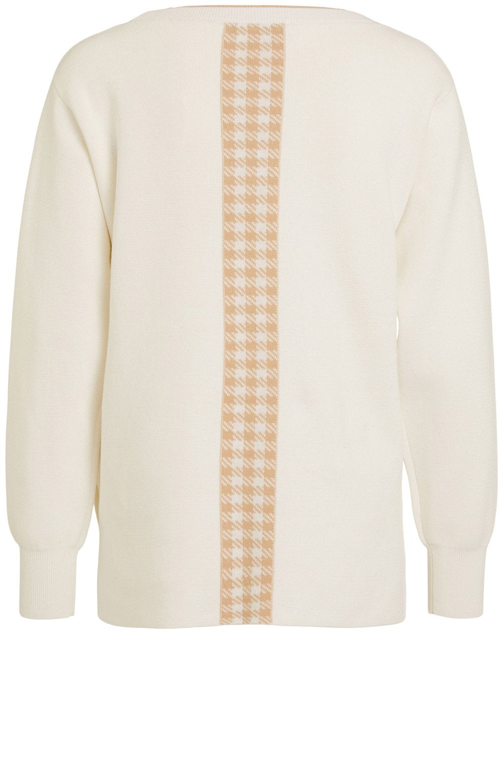 Fine Knit Jumper with Delicate Checked Back Design