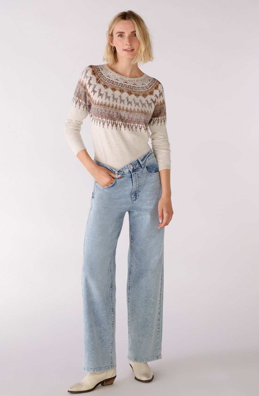 Fine Knit Norwegian Look Jumper