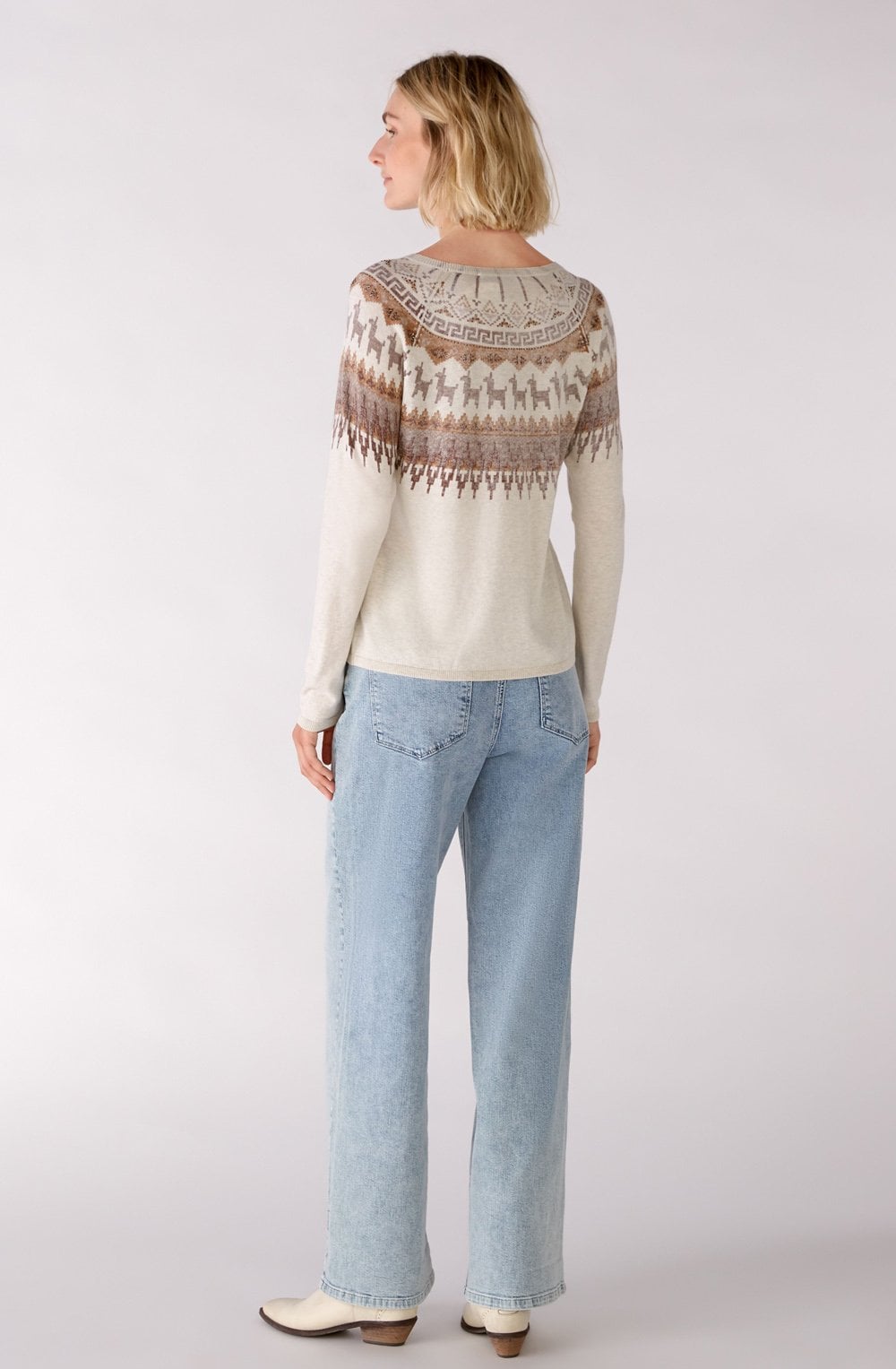 Fine Knit Norwegian Look Jumper
