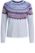 Fine Knit Patterned Panel Jumper