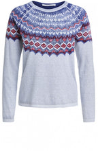Fine Knit Patterned Panel Jumper