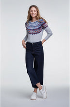 Fine Knit Patterned Panel Jumper
