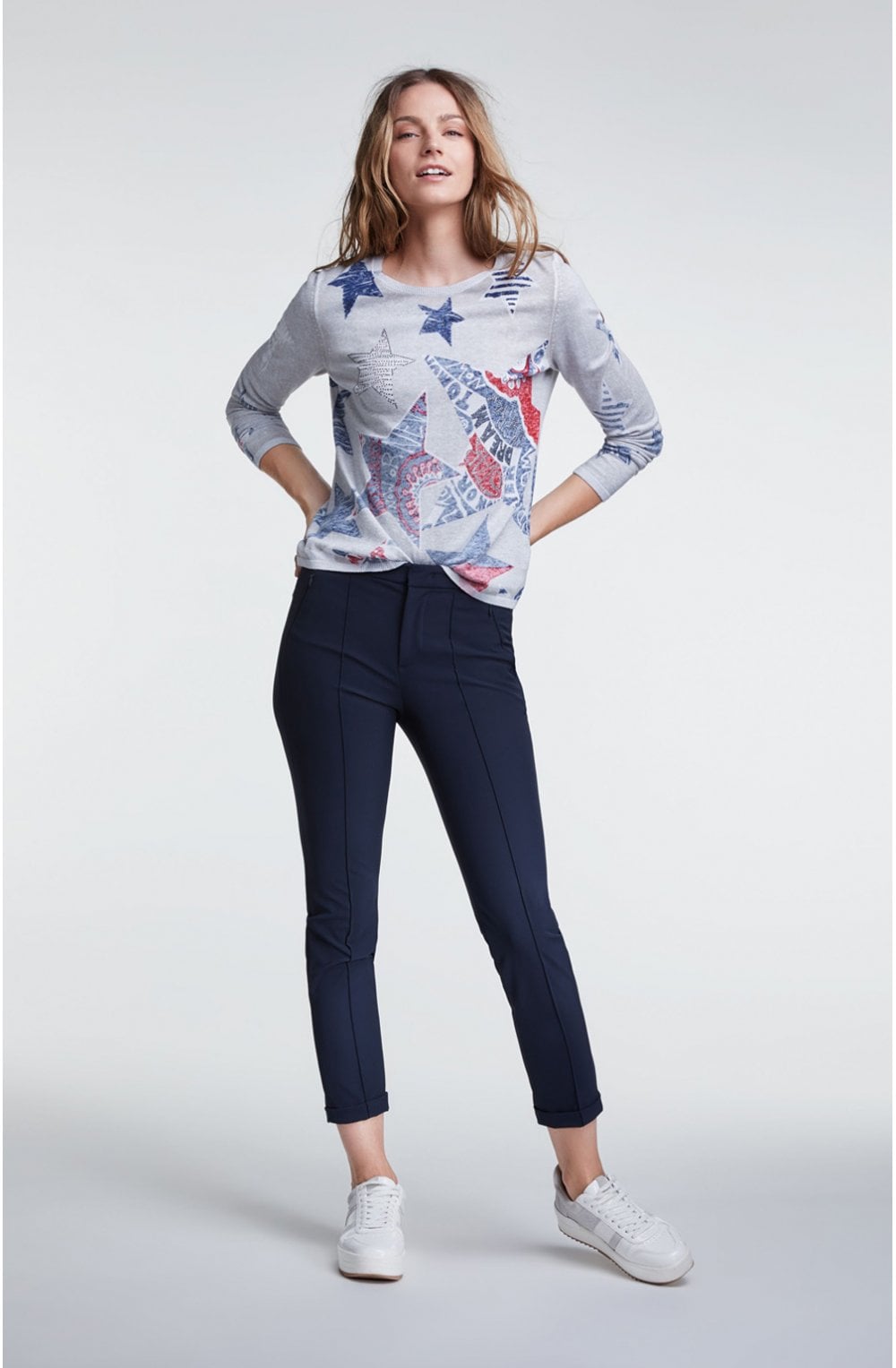 Fine Knit Star Design Jumper