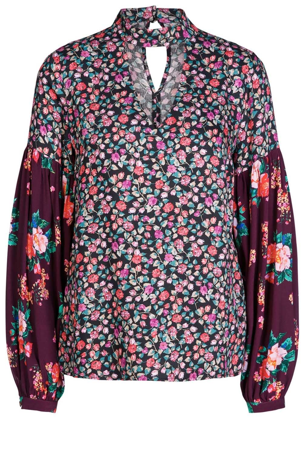 Floral Bell Sleeve Blouse