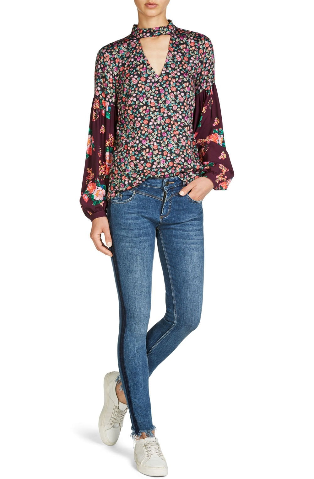 Floral Bell Sleeve Blouse