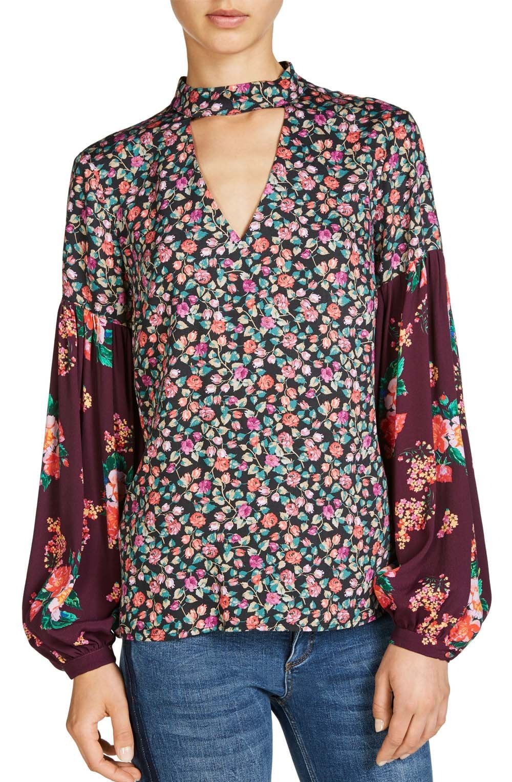 Floral Bell Sleeve Blouse