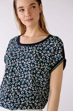 Floral Design Silky Drop Shoulder Top