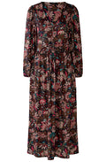 Floral Drawstring Chest Jersey Dress