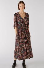 Floral Drawstring Chest Jersey Dress