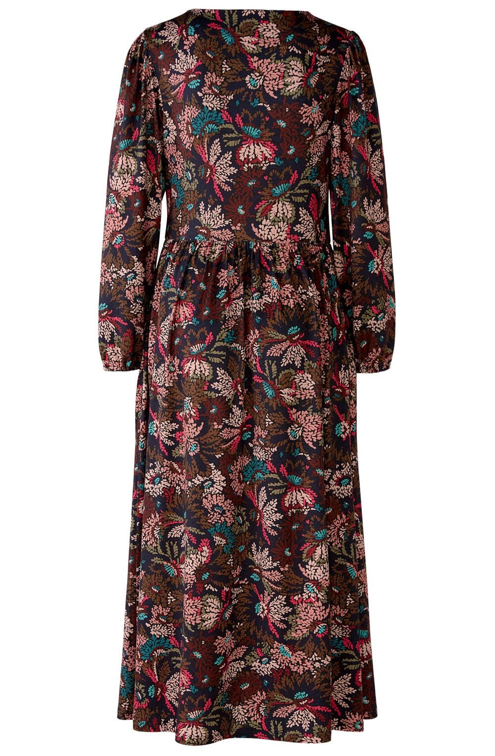 Floral Drawstring Chest Jersey Dress