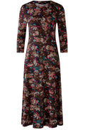 Floral Jersey Waisted Midi Dress