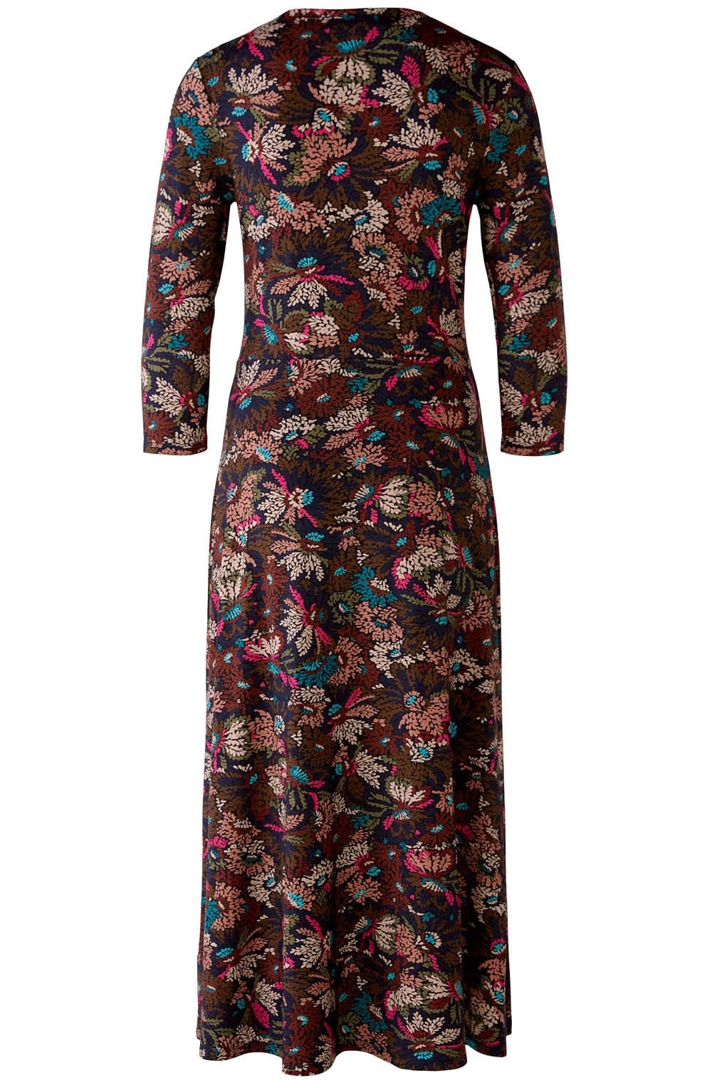 Floral Jersey Waisted Midi Dress
