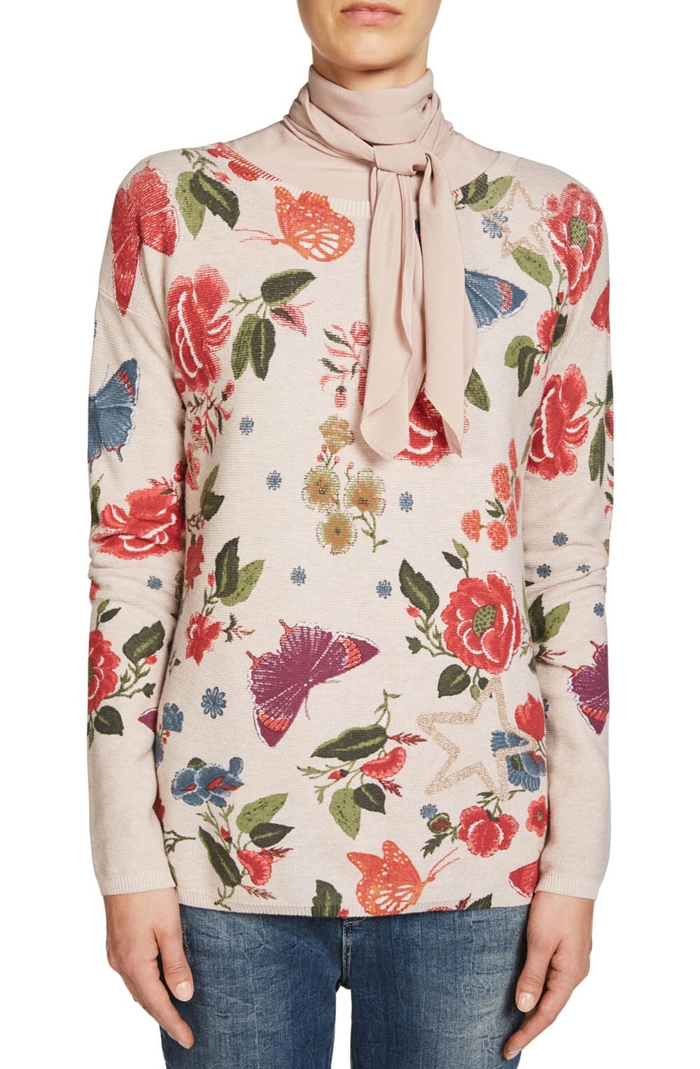 Floral Knit Sweater
