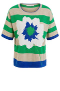 Floral Motif Short Sleeved Jumper