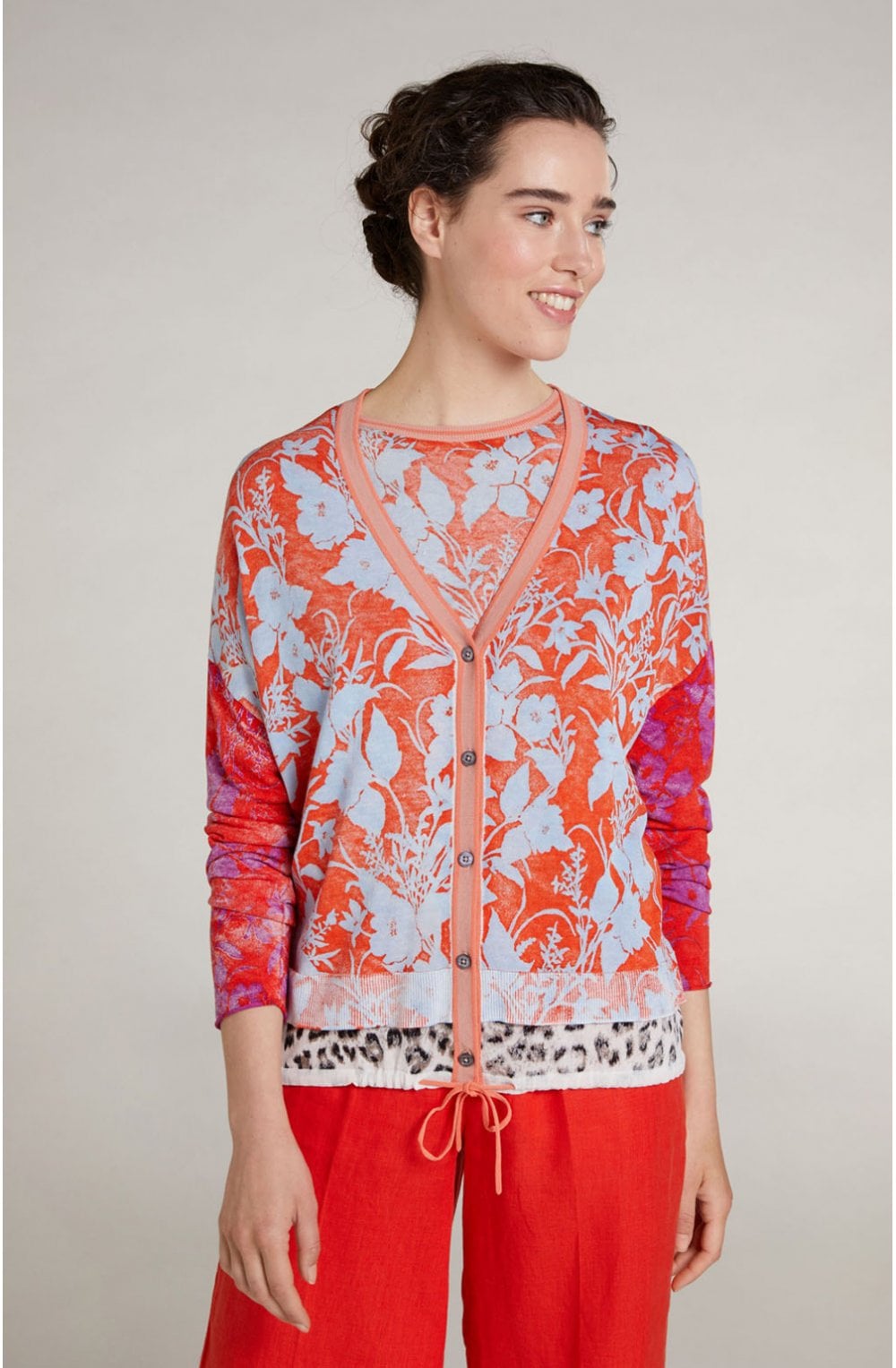 Floral Print Cardigan