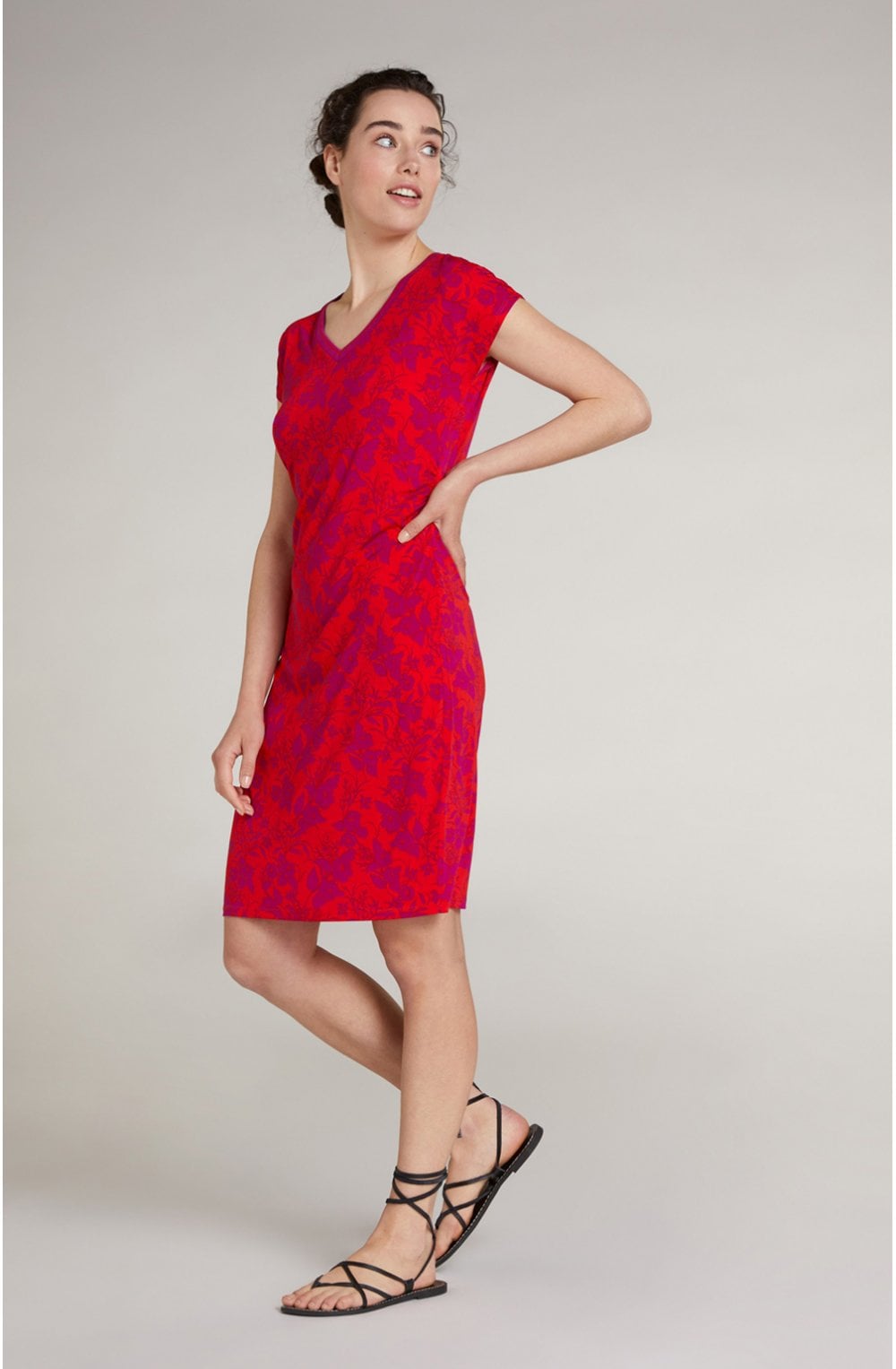 Floral Print Jersey Dress