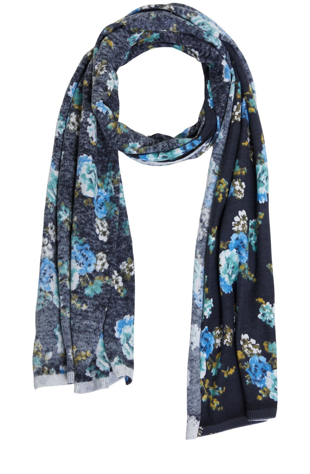 Floral Print Knit Scarf
