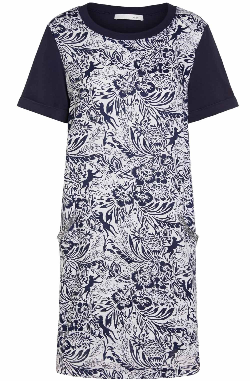 Floral Print Linen Dress