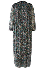 Floral Print Semi Sheer Full Length Dress