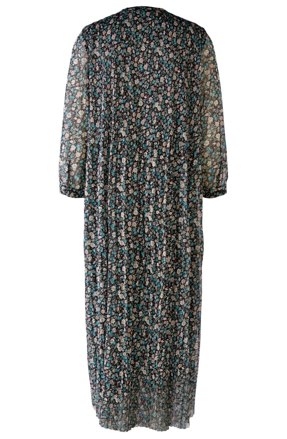 Floral Print Semi Sheer Full Length Dress