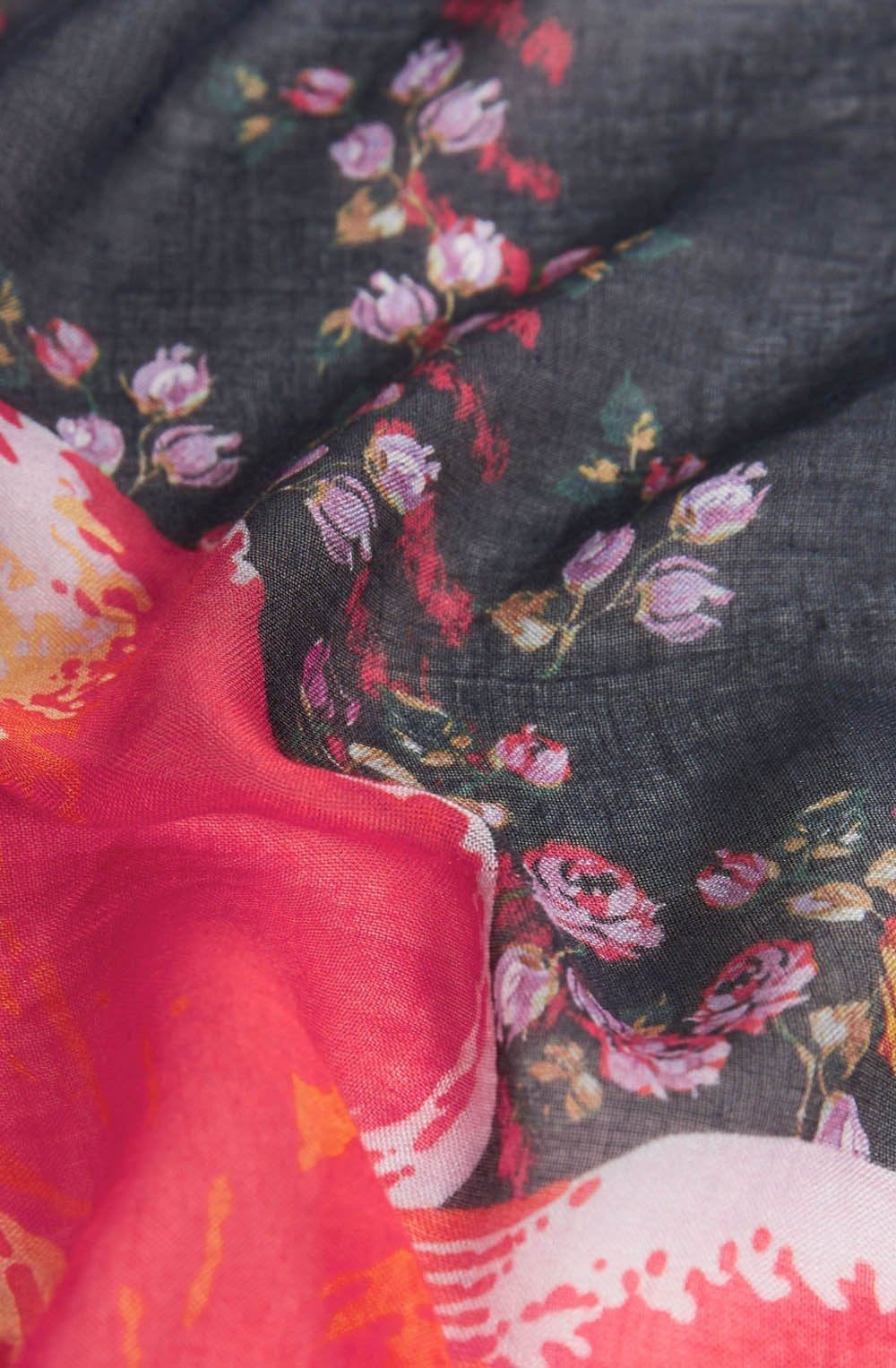 Floral Print Square Scarf